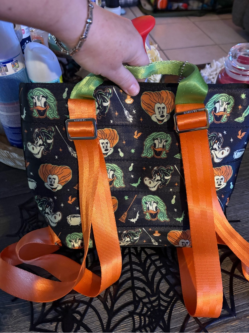 Harveys Disney Hocus Pocus Tote Black, Orange, Green back pack NWT - Picture 7 of 15